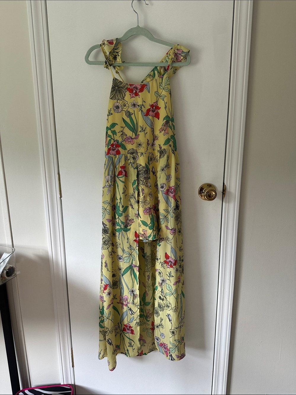 GB girls Yellow Floral High-Low Dress